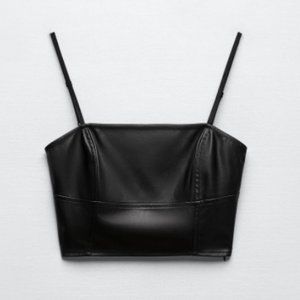 Faux Leather Corset Top